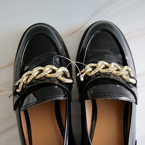 I.N.C. INTERNATIONAL CONCEPTS Brea Chain-Trim Lug Sole Loafers size 9.5 M - Picture 7 of 10